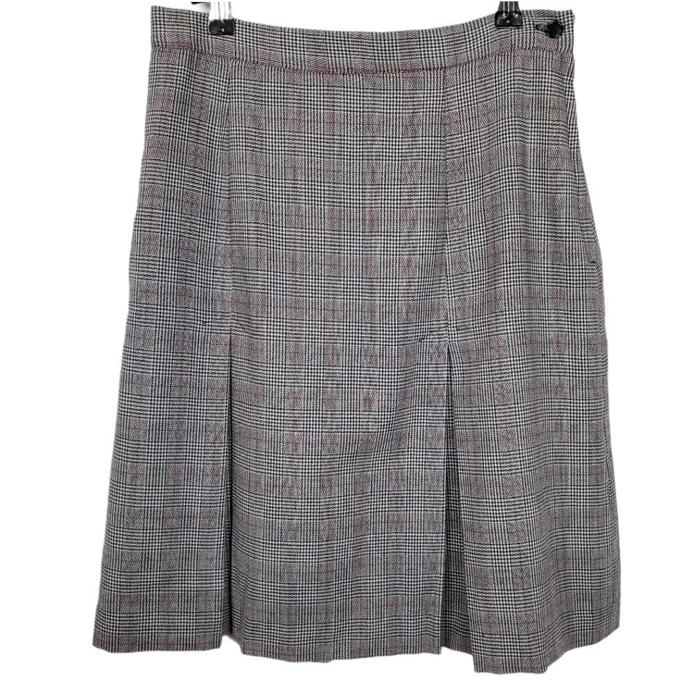 Vintage Preston & York sz 10 wool plaid skirt